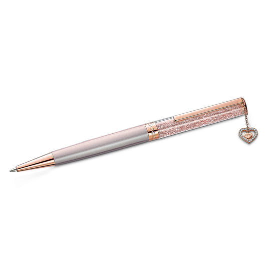 BOLÍGRAFO CRYSTALLINE, ROSA, BAÑO TONO ORO ROSA