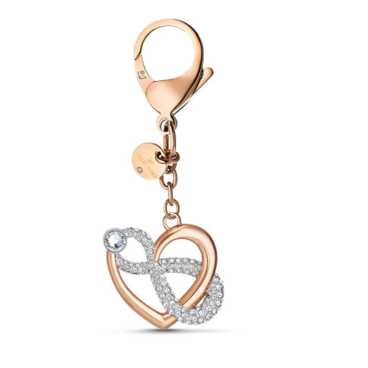Accesorio para bolso Infinite, blanco, baño tono oro rosa