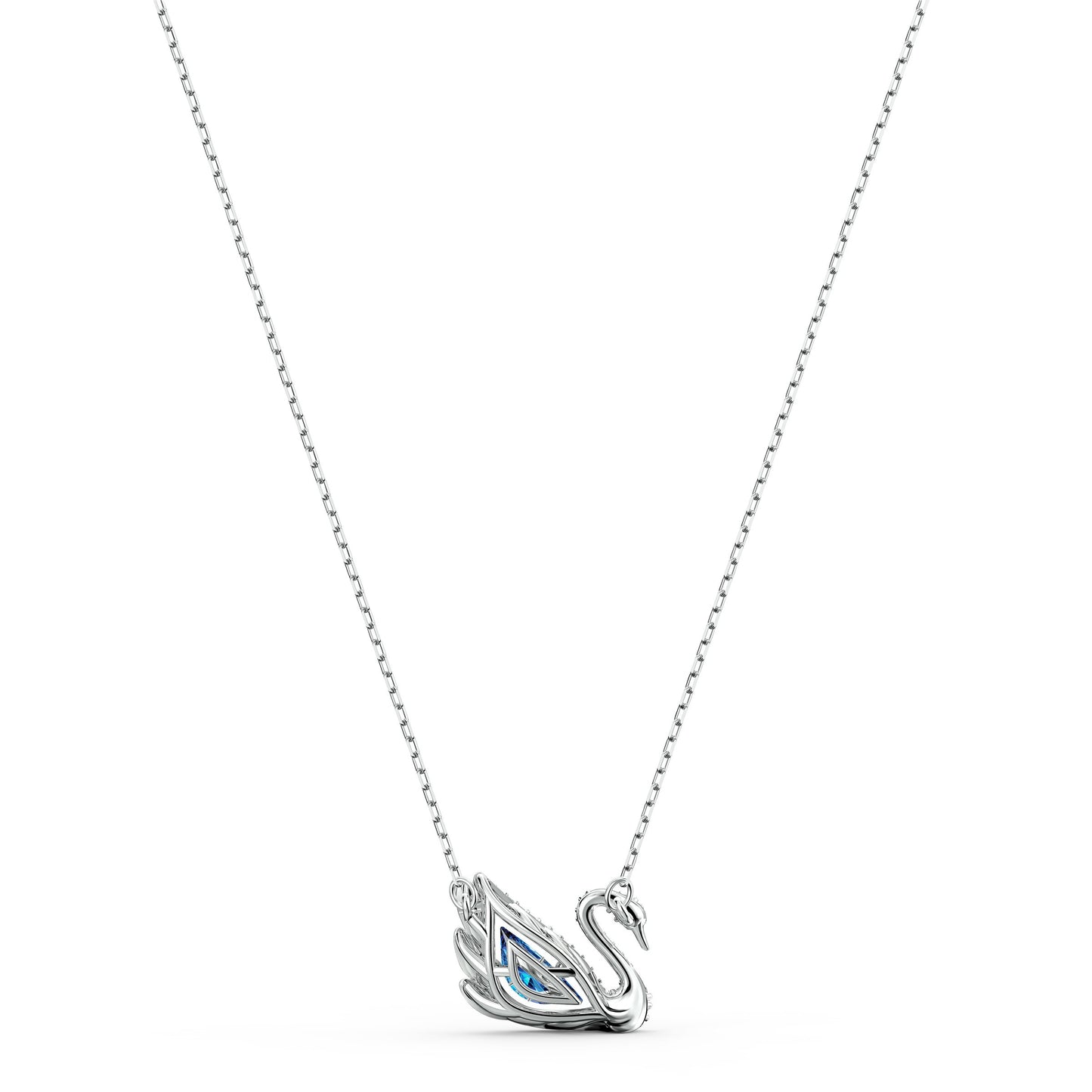 COLLAR DANCING SWAN, AZUL, BAÑO DE RODIO