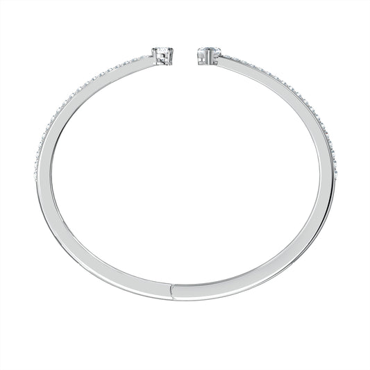BRAZALETE ATTRACT, BLANCO, BAÑO DE RODIO