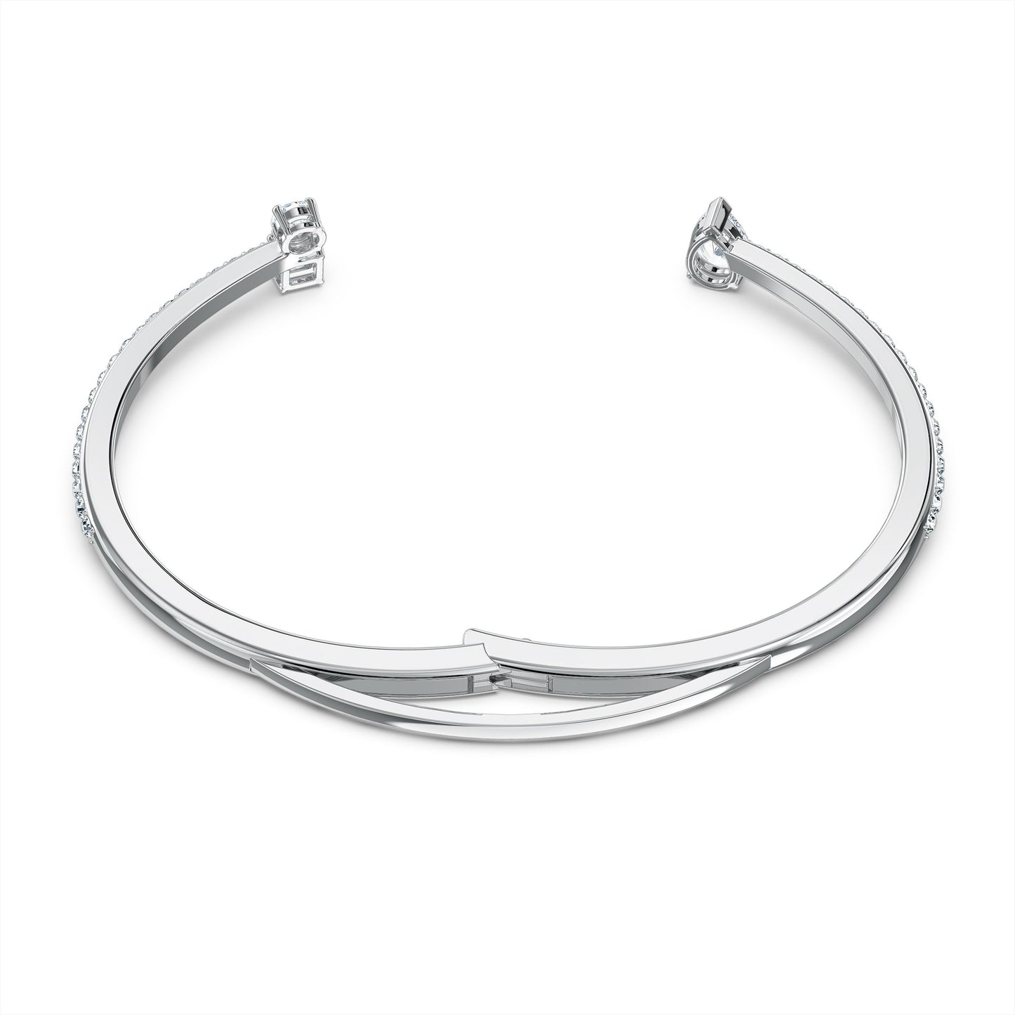 BRAZALETE ATTRACT, BLANCO, BAÑO DE RODIO