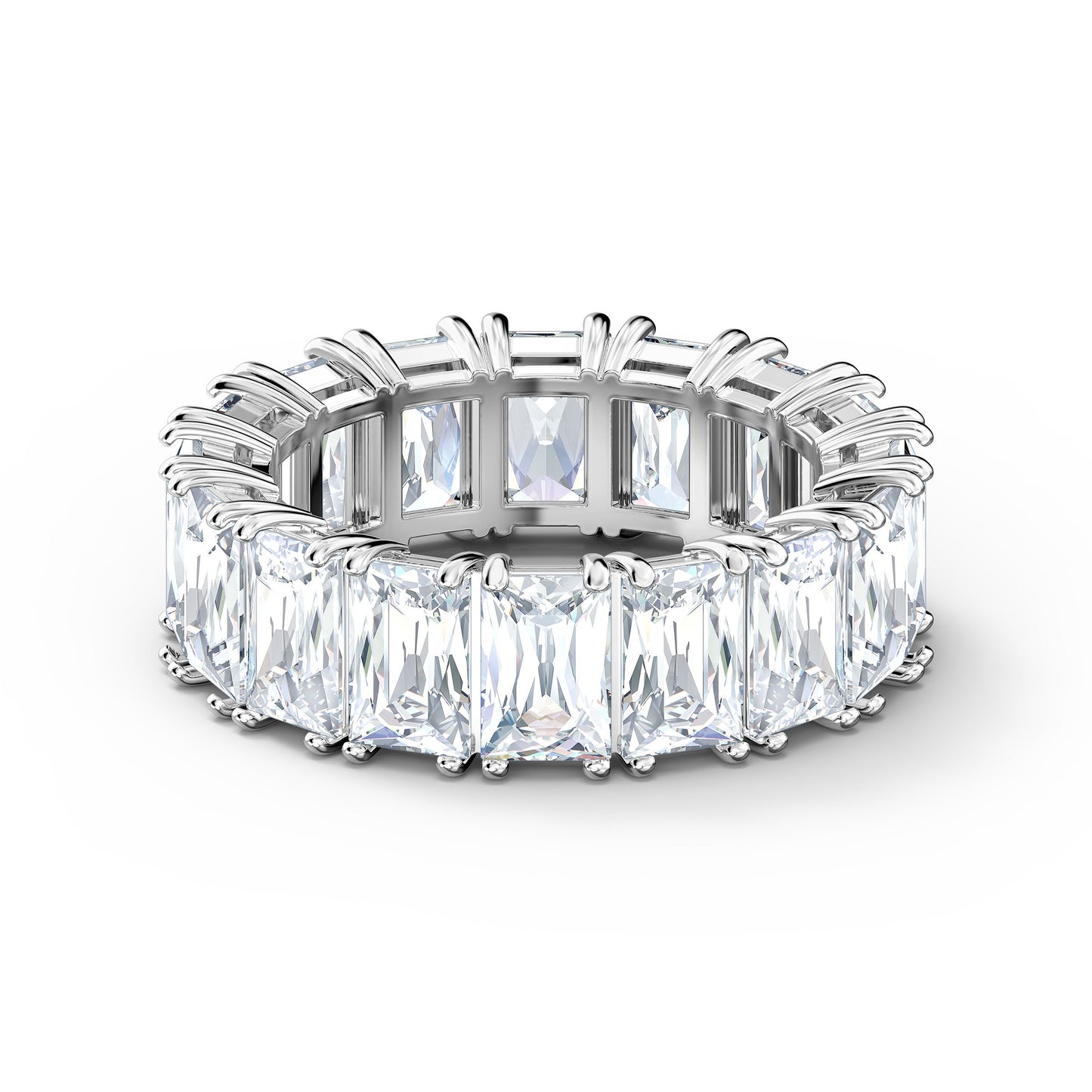 Anillo Matrix Vittore Talla rectangular, Blanco, Baño de rodio