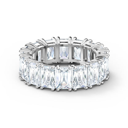 Anillo Matrix Vittore Talla rectangular, Blanco, Baño de rodio