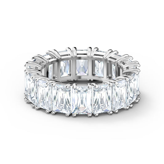 Anillo Matrix Vittore Talla rectangular, Blanco, Baño de rodio