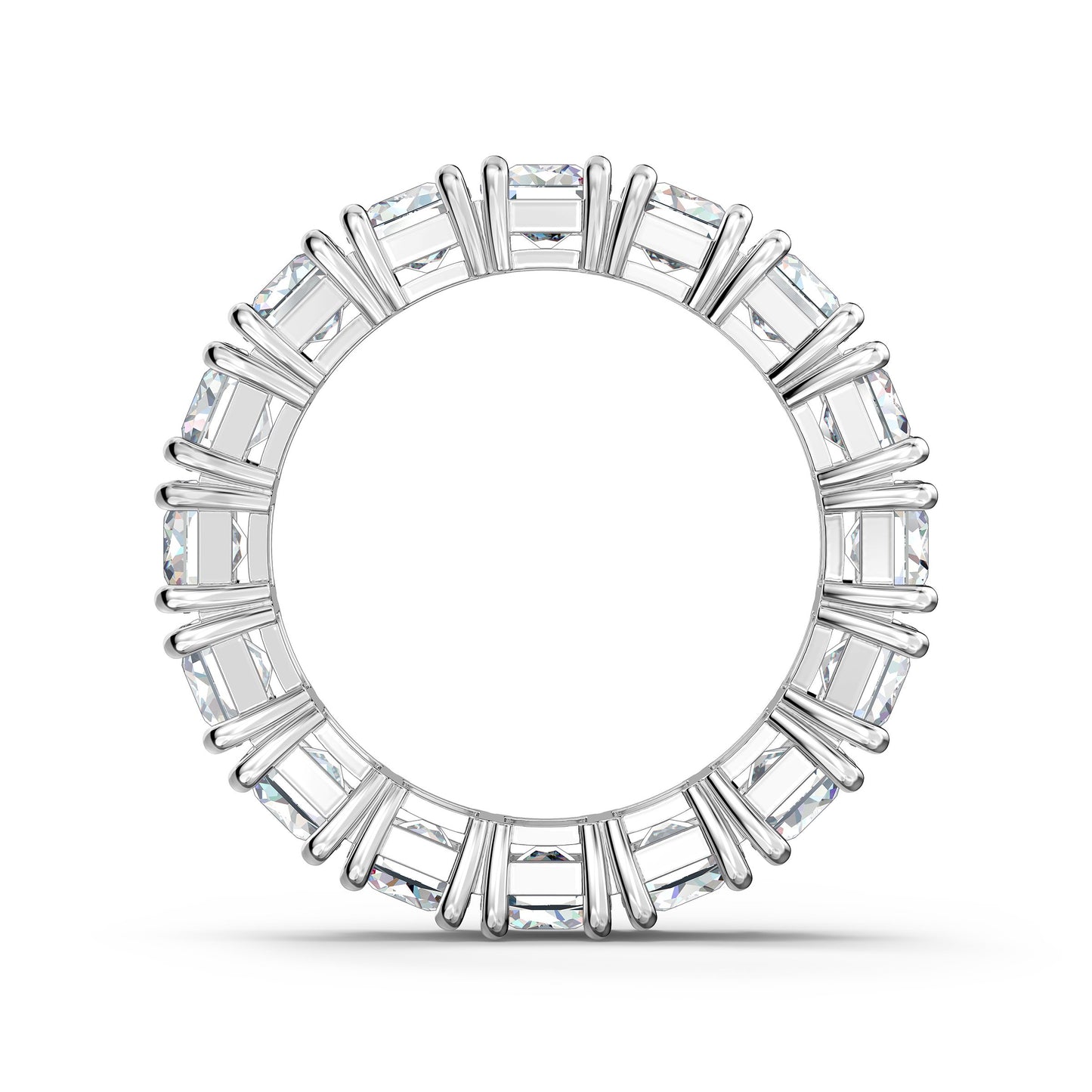 Anillo Matrix Vittore Talla rectangular, Blanco, Baño de rodio