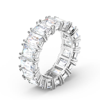 Anillo Matrix Vittore Talla rectangular, Blanco, Baño de rodio