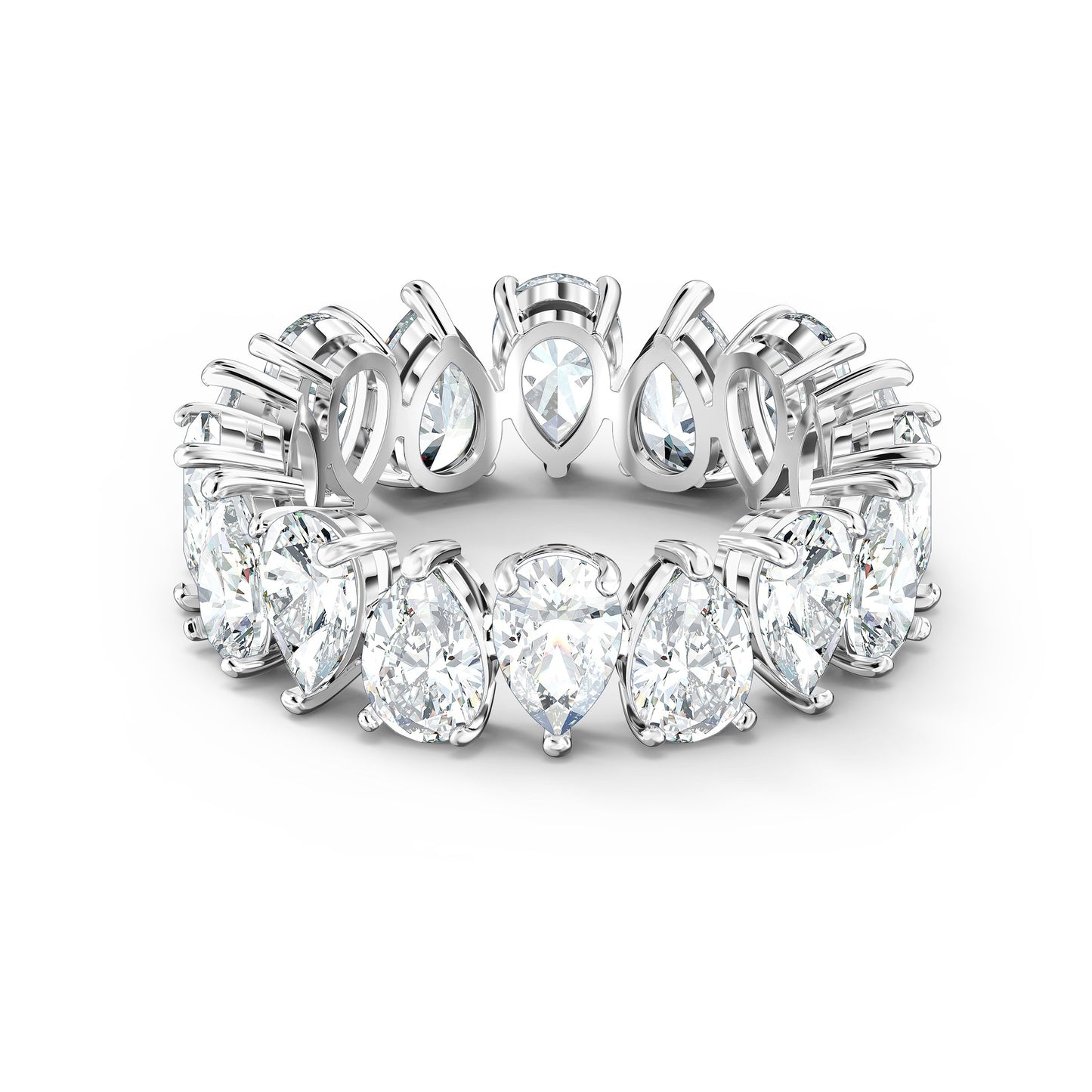 Anillo Matrix Vittore Talla pera, Blanco, Baño de rodio