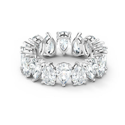 Anillo Matrix Vittore Talla pera, Blanco, Baño de rodio