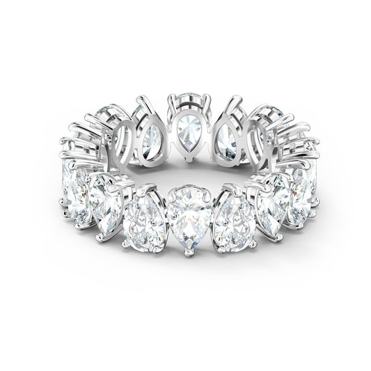 Anillo Matrix Vittore Talla pera, Blanco, Baño de rodio