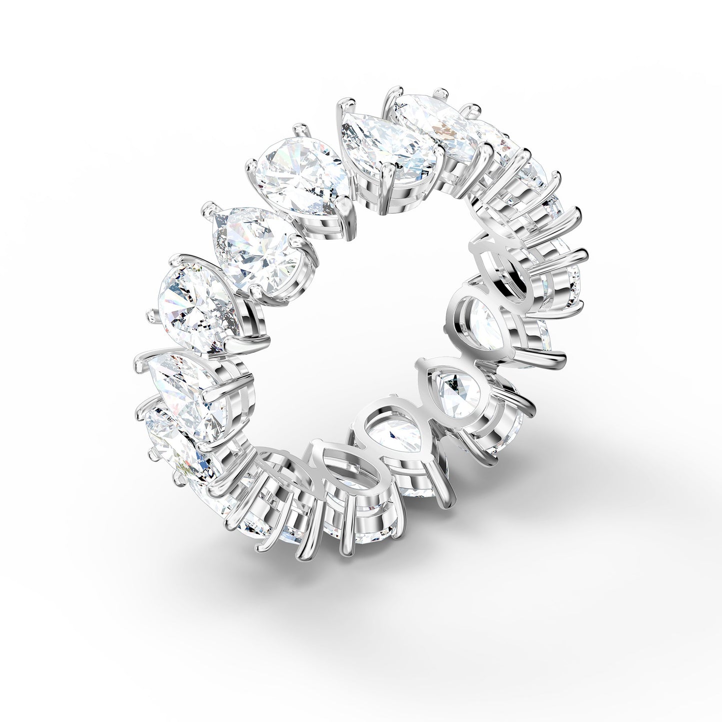 Anillo Matrix Vittore Talla pera, Blanco, Baño de rodio
