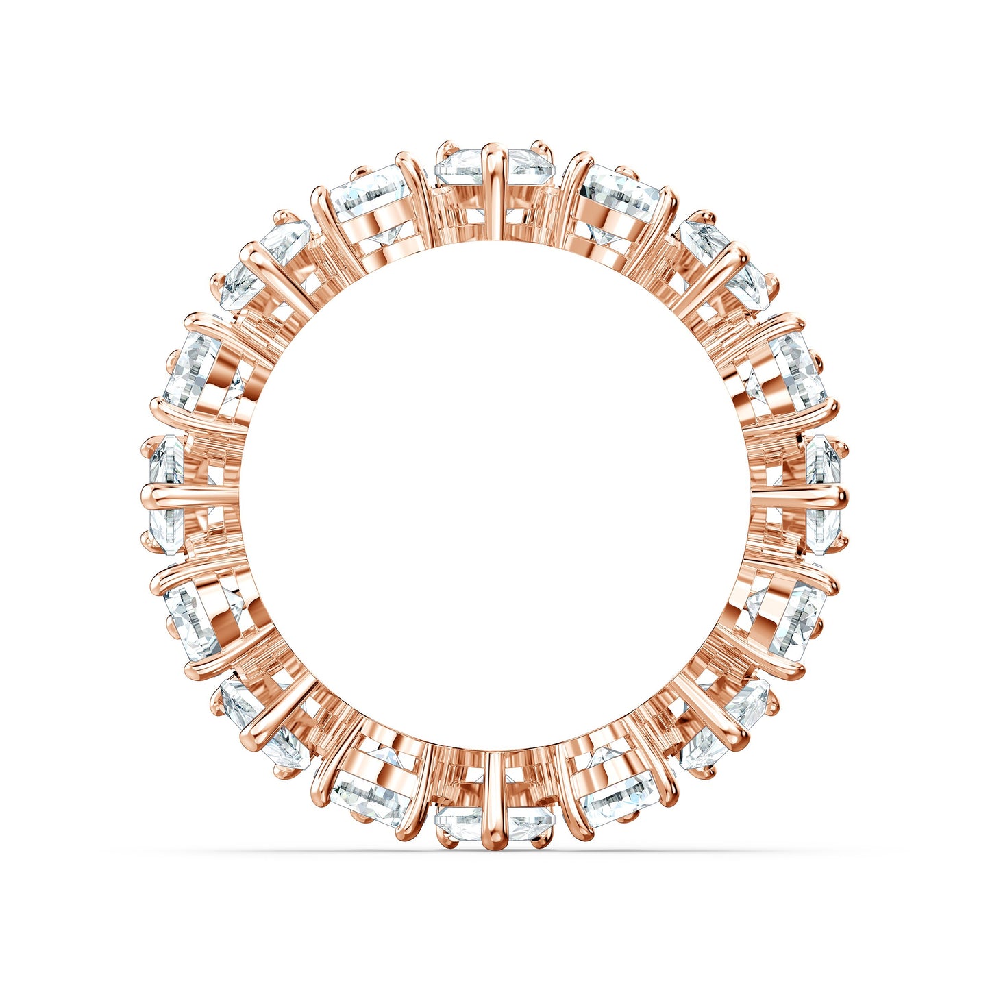Anillo Matrix Vittore Talla pera, Blanco, Baño tono oro rosa