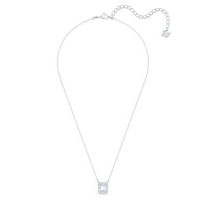 Colgante Una Talla octogonal, Blanco, Baño de rodio