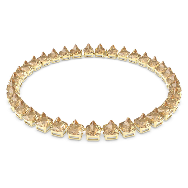 Collar Ortyx Talla piramidal, Amarillo, Baño tono oro