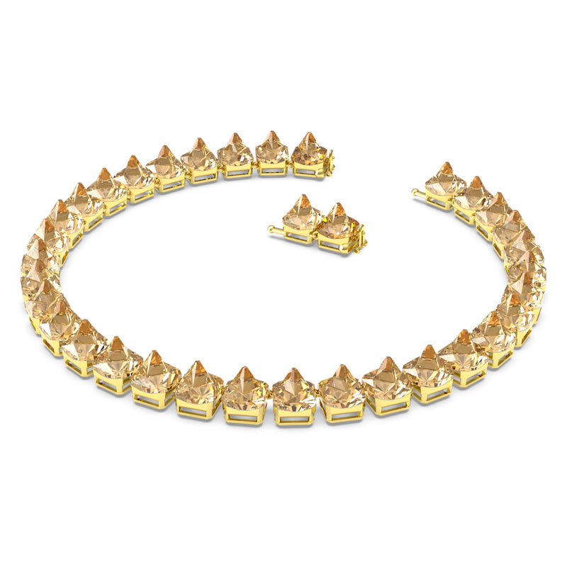Collar Ortyx Talla piramidal, Amarillo, Baño tono oro