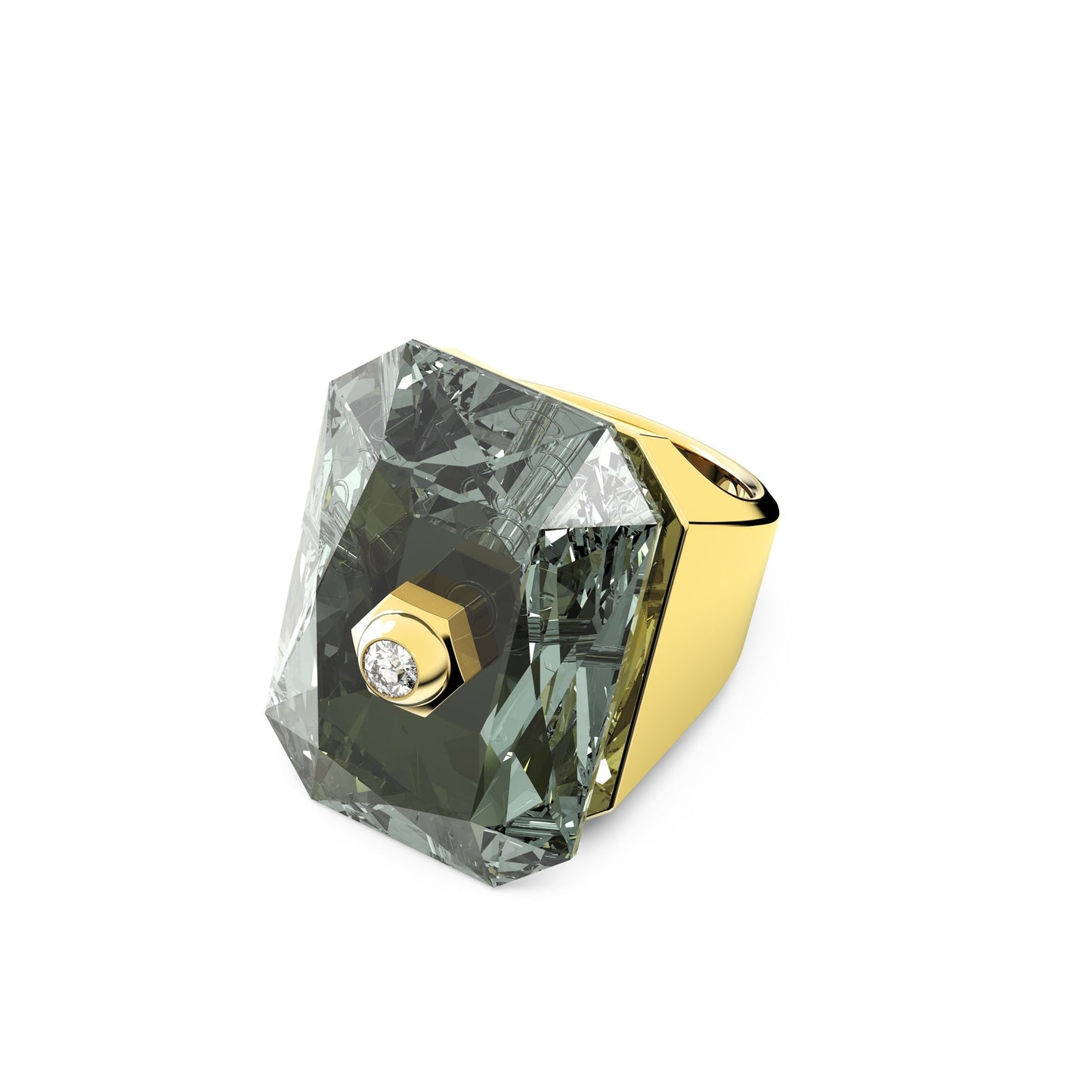 Anillo Numina, Gris, Baño tono oro