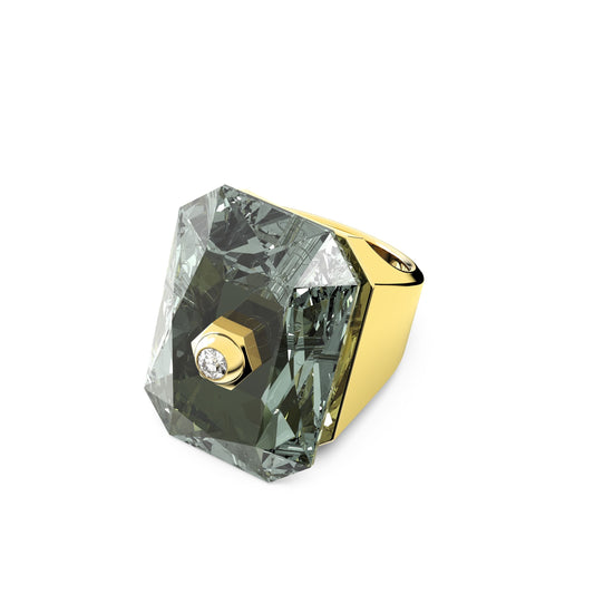 Anillo Numina, Gris, Baño tono oro