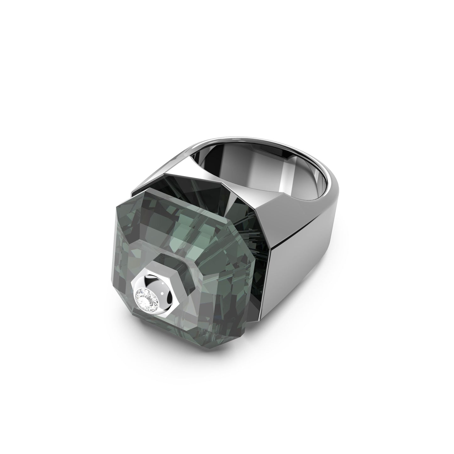 Anillo de cóctel Numina, Negro, Baño de rutenio