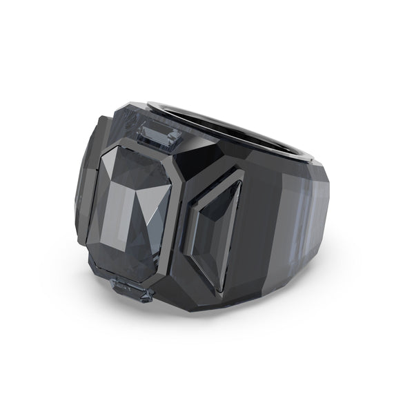 Anillo de coctel Chroma Negro Bano de rutenio Swarovski Panama