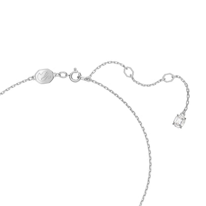 Colgante Constella, Talla redonda, Pavé, Blanco, Baño de rodio