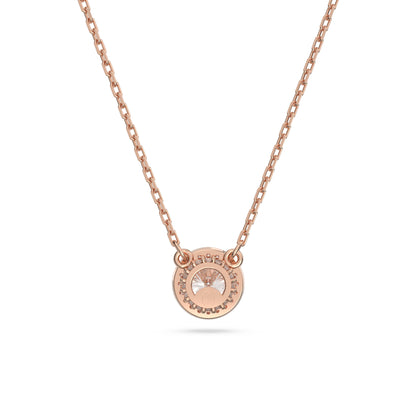 Colgante Constella, Talla redonda, Pavé, Blanco, Baño tono oro rosa