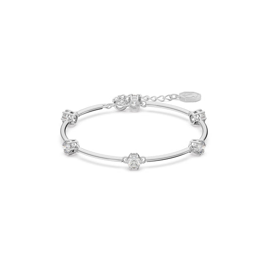 Brazalete Constella, Talla redonda, Blanco, Baño de rodio