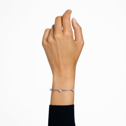 Brazalete Constella, Talla redonda, Blanco, Baño de rodio