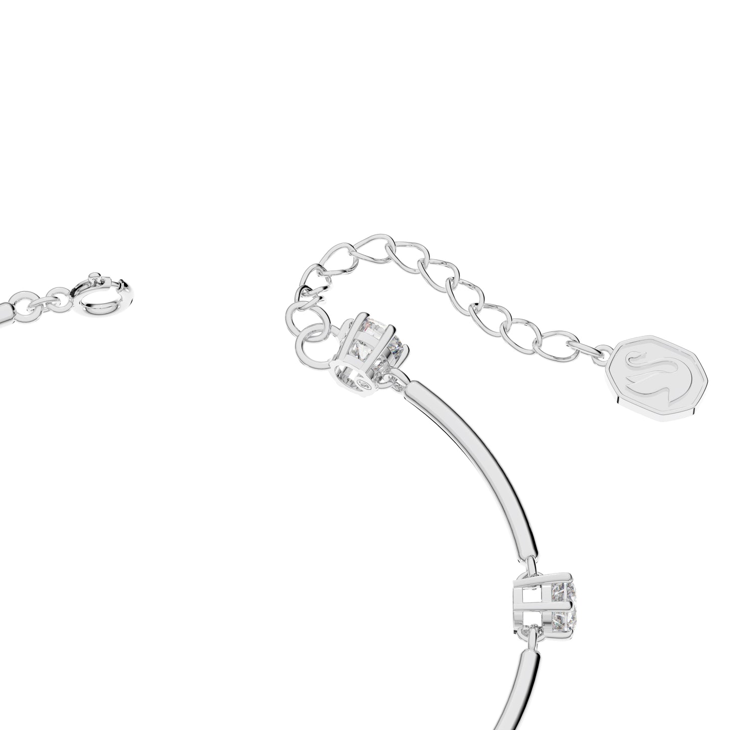 Brazalete Constella, Talla redonda, Blanco, Baño de rodio