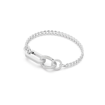 Pulsera Dextera, Talla redonda, Blanca, Baño de rodio