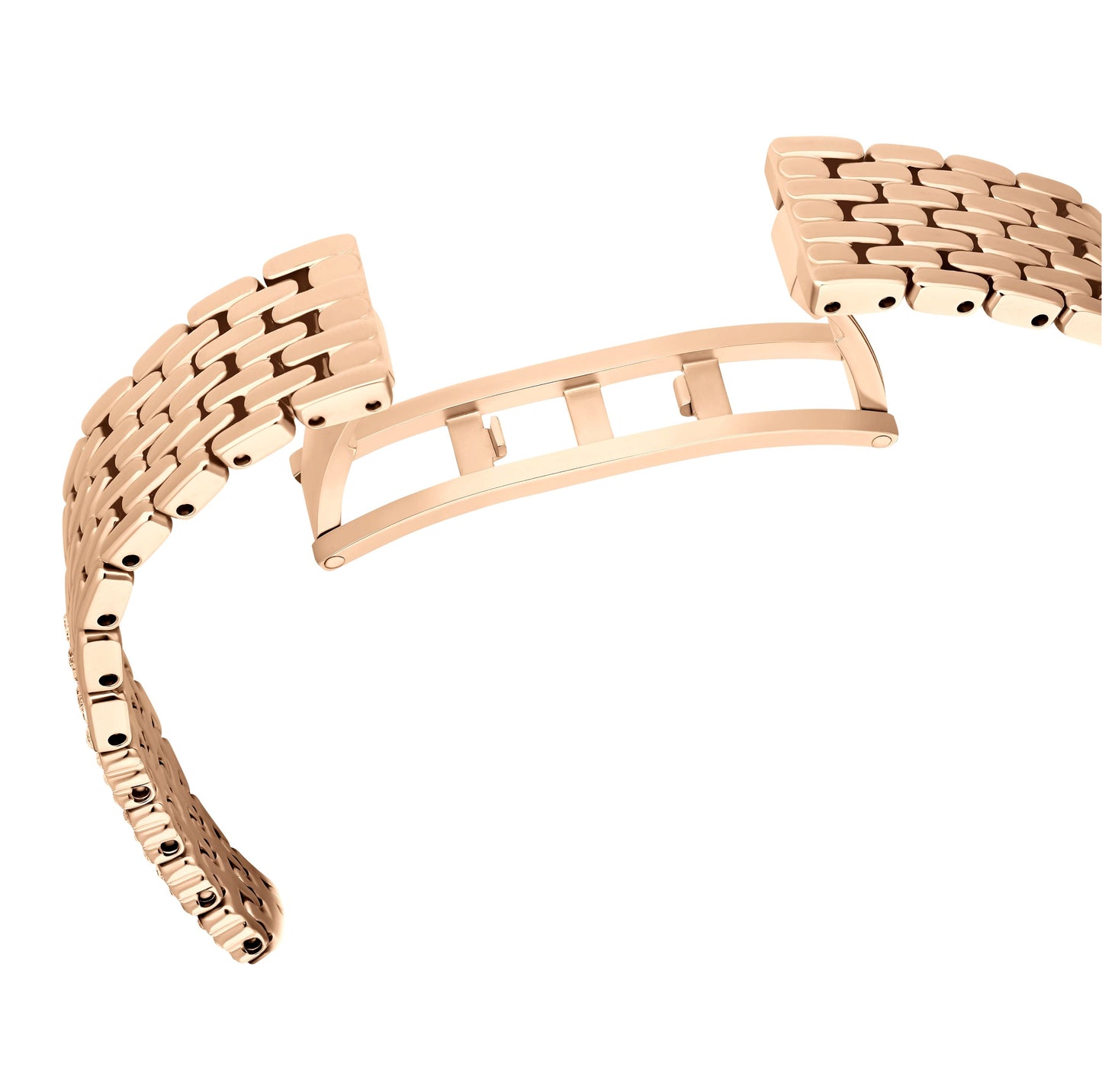 Reloj Attract  Recubierto en pavé, Brazalete de metal, Tono oro rosa, Acabado tono oro rosa