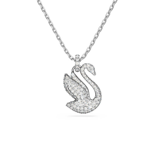 Colgante Swarovski Iconic SwanCisne, Pequeño, Blanco, Baño de rodio
