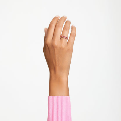 Anillo MatrixTalla baguette, Rosa, Baño tono oro rosa