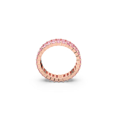 Anillo MatrixTalla baguette, Rosa, Baño tono oro rosa
