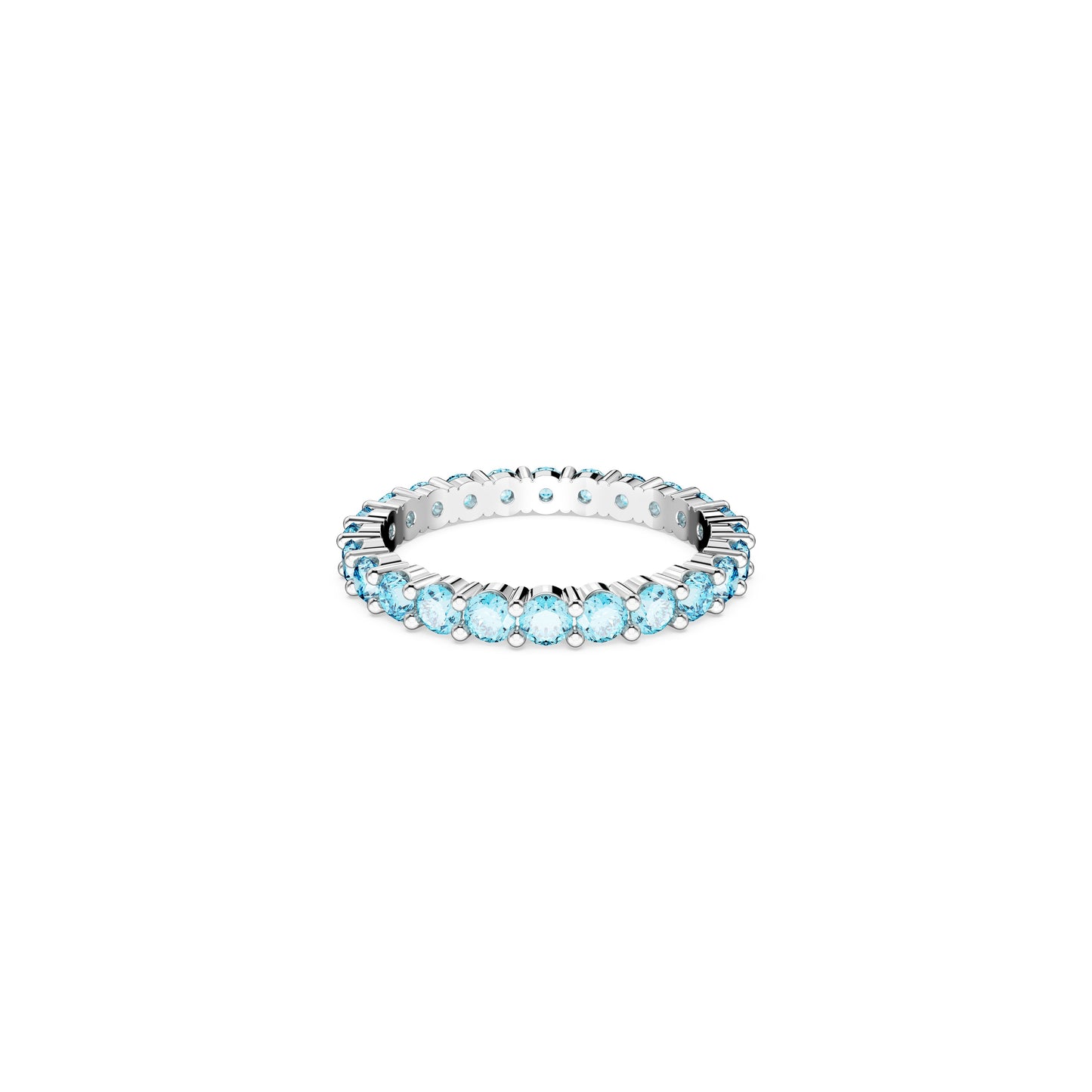 Anillo Matrix Talla redonda, Azules, Baño de rodio