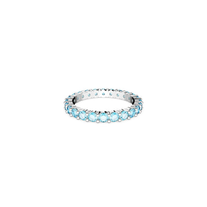 Anillo Matrix Talla redonda, Azules, Baño de rodio
