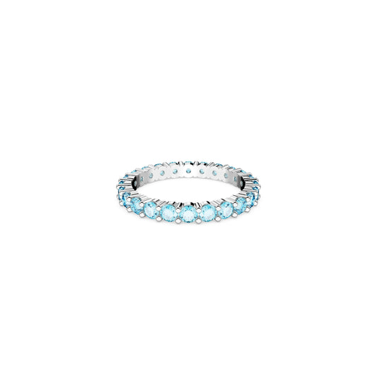 Anillo Matrix Talla redonda, Azules, Baño de rodio