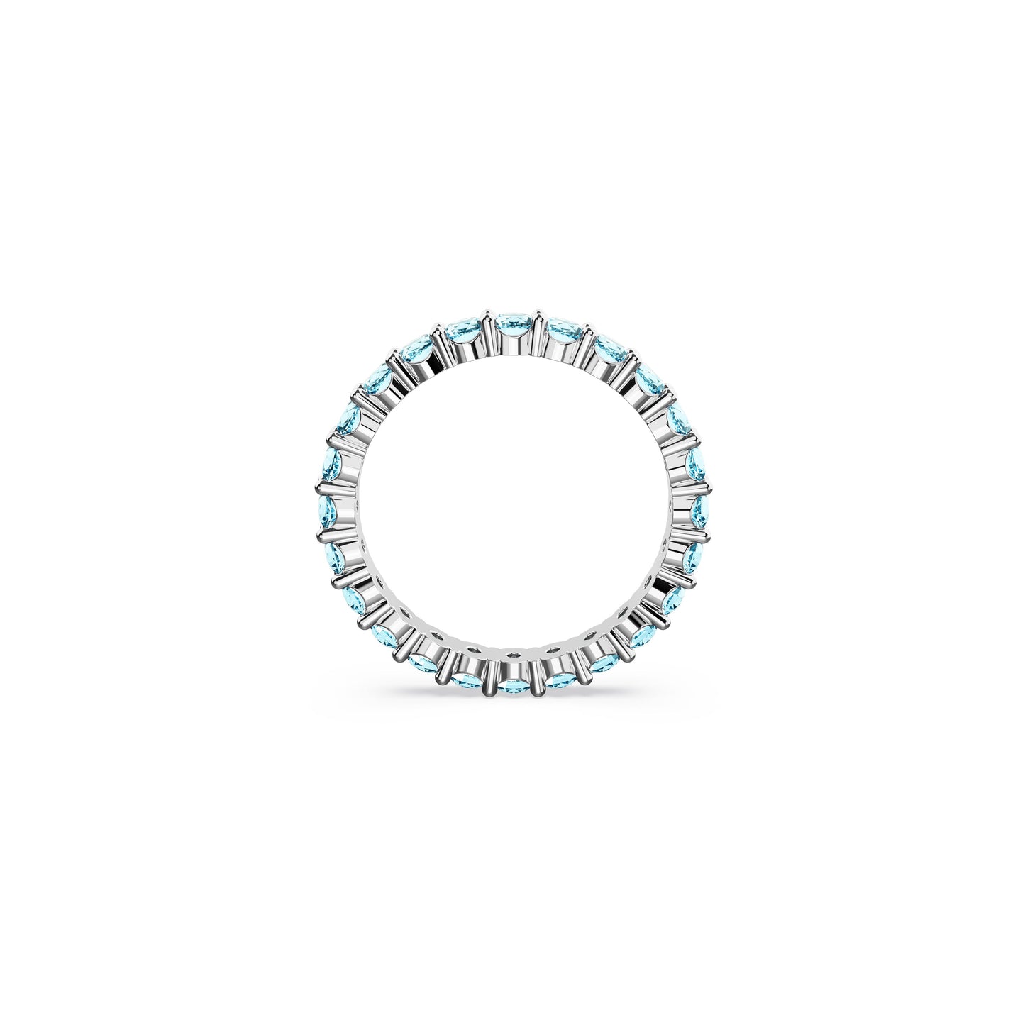 Anillo Matrix Talla redonda, Azules, Baño de rodio