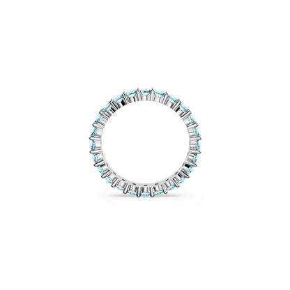 Anillo Matrix Talla redonda, Azules, Baño de rodio