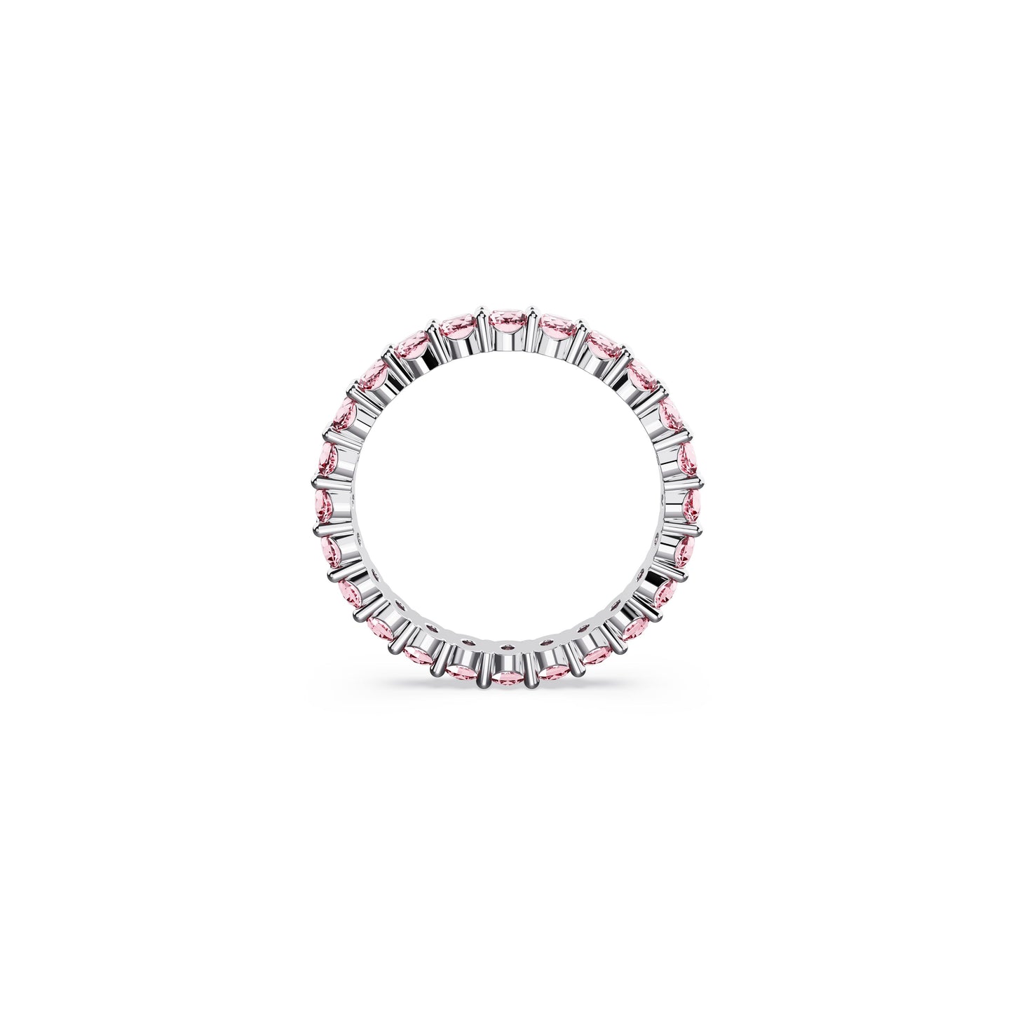 Anillo Matrix Talla redonda, Rosa, Baño de rodio