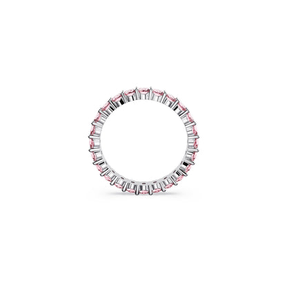 Anillo Matrix Talla redonda, Rosa, Baño de rodio