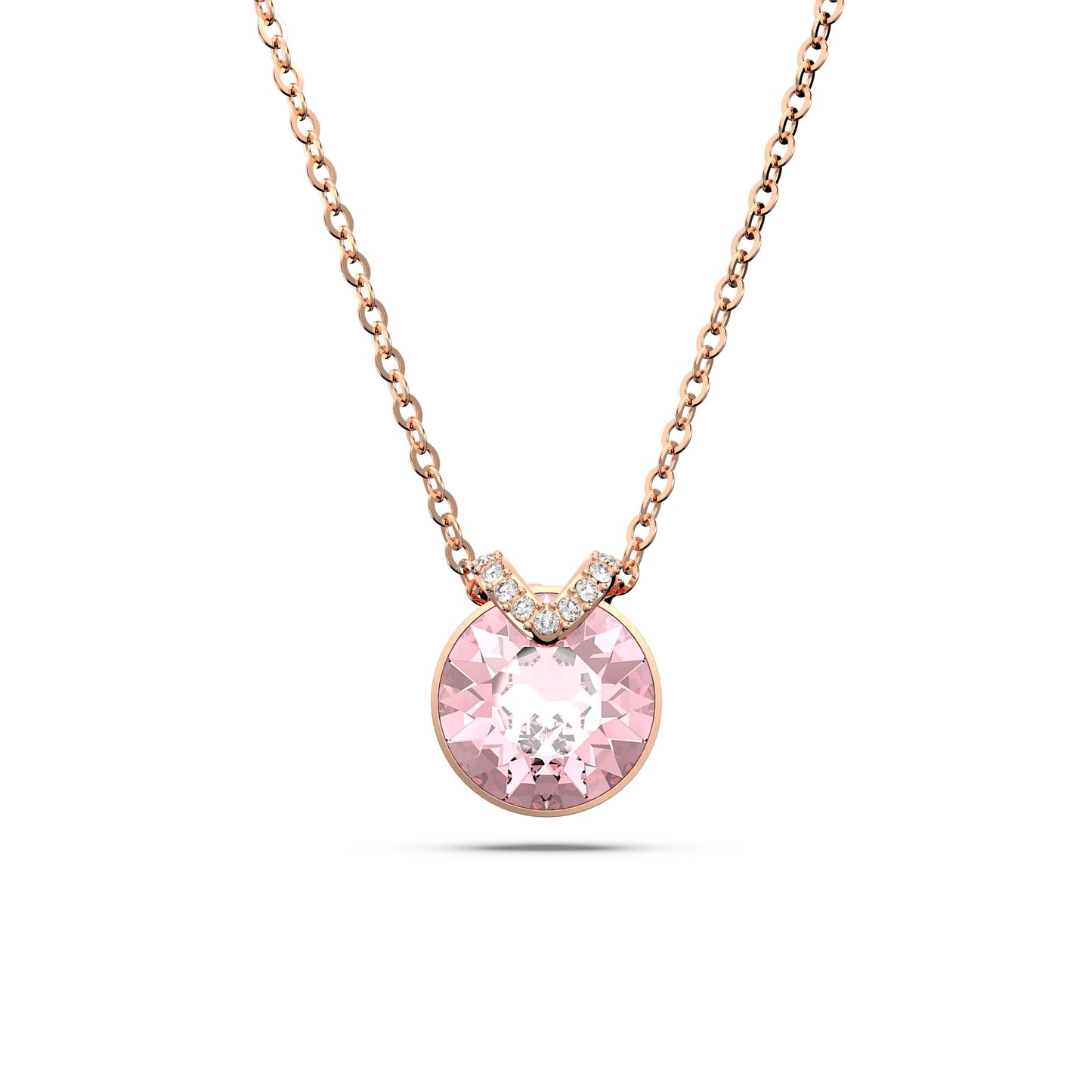 Colgante Bella VTalla redonda, Rosa, Baño tono oro rosa