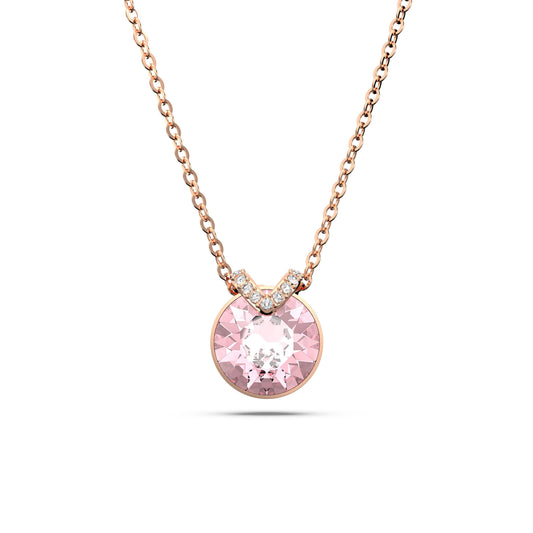 Colgante Bella VTalla redonda, Rosa, Baño tono oro rosa