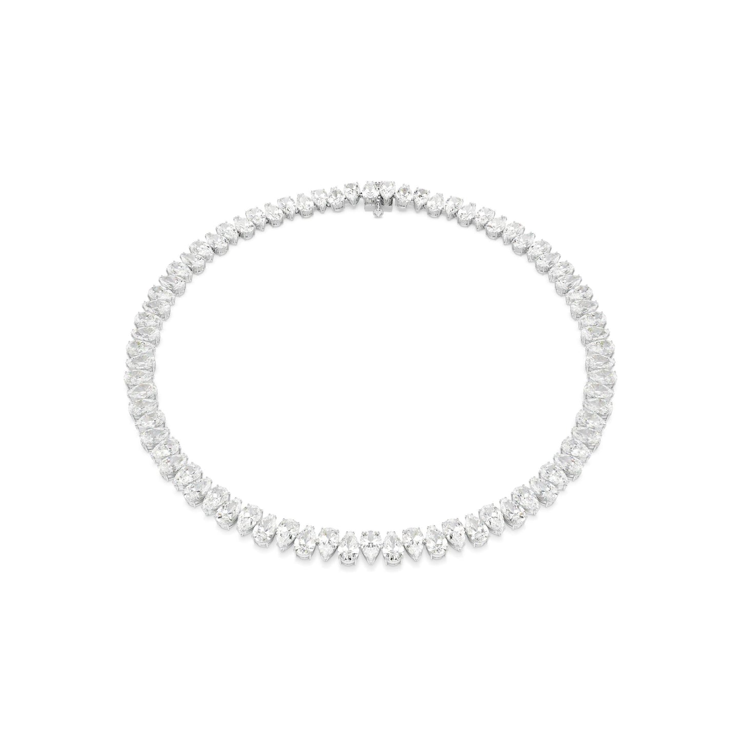 Collar Matrix, Talla pera, Blanco, Baño de rodio