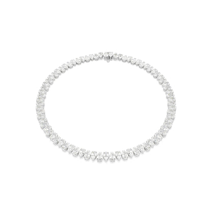 Collar Matrix, Talla pera, Blanco, Baño de rodio