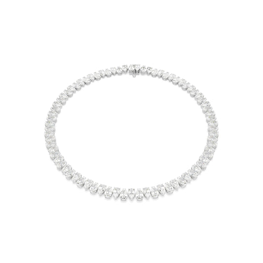 Collar Matrix, Talla pera, Blanco, Baño de rodio
