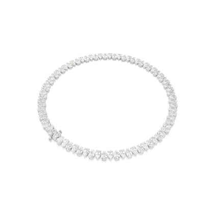 Collar Matrix, Talla pera, Blanco, Baño de rodio