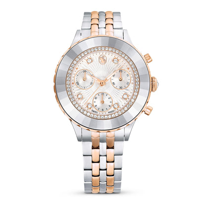 Reloj Octea Chrono, Fabricado en Suiza, tono oro rosa, Combinación de acabados metálicos