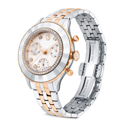 Reloj Octea Chrono, Fabricado en Suiza, tono oro rosa, Combinación de acabados metálicos