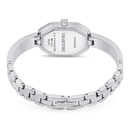 Reloj Dextera Bangle, Fabricado en Suiza, Brazalete de metal, Tono plateado, Acero inoxidable