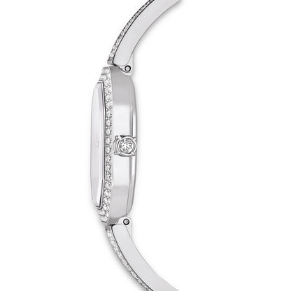 Reloj Dextera Bangle, Fabricado en Suiza, Brazalete de metal, Tono plateado, Acero inoxidable
