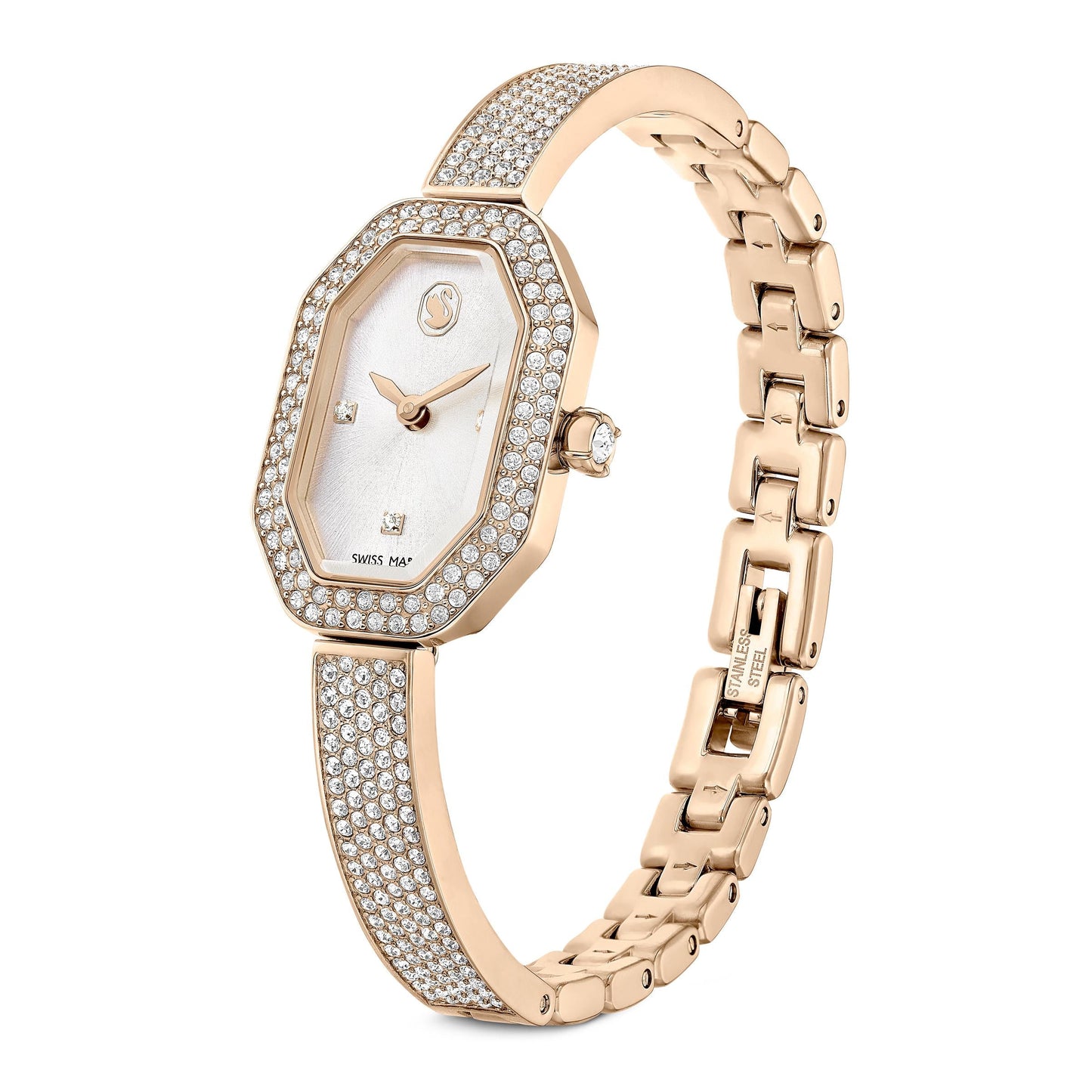 Reloj Dextera Bangle, Fabricado en Suiza, tono dorado, acabado tono oro champán